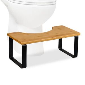 Relaxdays PODNOŽKA Přírodní Černá Bambus 18x44, 5x23 cm obraz