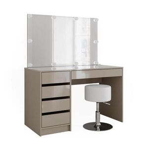 Vicco MAKE-UP STŮL Sherry Greige 120 cm s osvětlením LED a stoličkou obraz