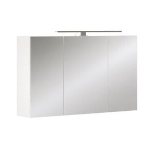 Vicco KOUPELNOVÁ SKŘÍŇKA SE ZRCADLEM Lavio Bílá 100 x 60 cm se 3 dveřmi a LED osvětlením obraz