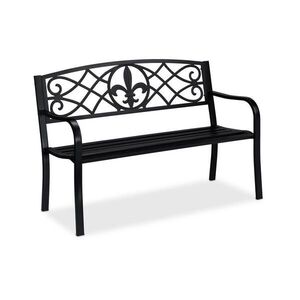 Relaxdays LAVICE Černá ocel 127 cm obraz