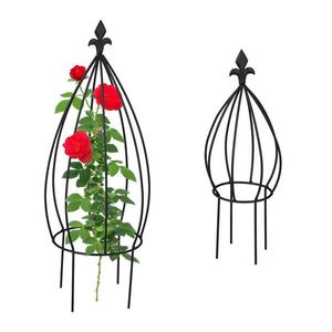 Relaxdays OPORA Černá 2dílná-set ocel cibulový tvar 65x25 cm obraz