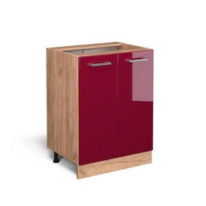 Vicco SPODNÍ SKŘÍŇKA KUCHYŇSKÉ LINKY R-Line Červená vysoký lesk 60 cm bez pracovní desky obraz