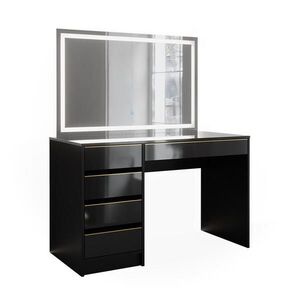 Vicco TOALETNÍ STOLEK Sherry Černá/zlatá 120 cm se zrcadlem LED obraz