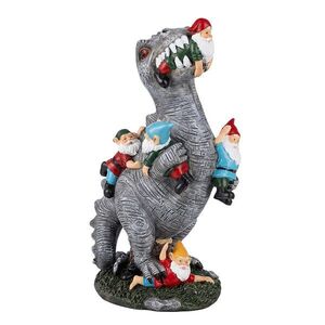 Relaxdays SOŠKA Barevná T-Rex s 5 trpaslíky obraz