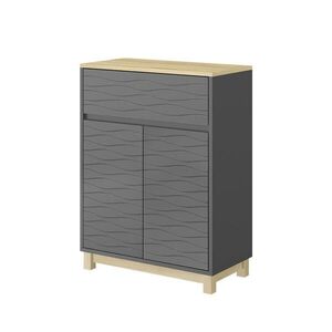 Vicco MIDI SKŘÍŇKY Livia Antracit 60 x 80 cm se zásuvkou obraz