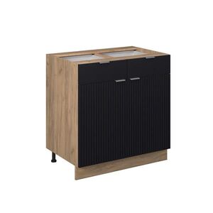 Vicco SPODNÍ SKŘÍŇKA KUCHYŇSKÉ LINKY Fame-Line Černý pruhovaný 80 cm bez pracovní desky obraz