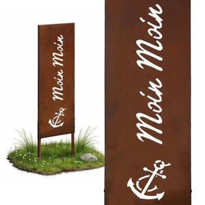 Relaxdays ZÁPICH Rezavě hnědý železo patina tabule 115 cm obraz