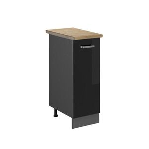 Vicco LÉKÁRNIČKOVÁ SKŘÍŇKA R-Line Černý vysoký lesk 30 cm , PD Dub obraz