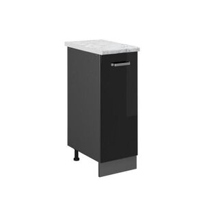 Vicco LÉKÁRNIČKOVÁ SKŘÍŇKA R-Line Černý vysoký lesk 30 cm PD Mramor obraz