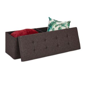 Relaxdays LAVICE hnědá s úložným prostorem skládací obraz