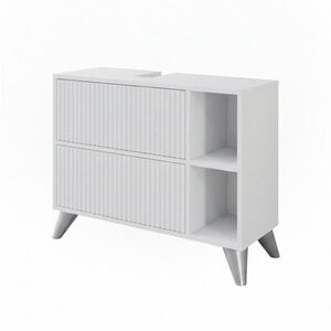Vicco TOALETNÍ SKŘÍŇKA PRO UMYVADLO Leano Bílá 80 x 62 cm se 2 zásuvkami obraz