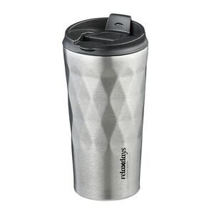 Relaxdays TERMOHRNEK stříbrný černý nerez 350 ml obraz