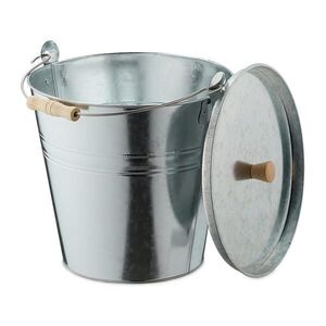 Relaxdays KÝBL Stříbrný na popel s víkem 12, 5 l obraz