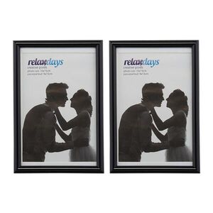 Relaxdays FOTORÁMEČEK Černá 2ks-Set 10x15 cm obraz
