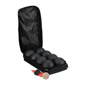 Relaxdays PETANQUE-SET Černá 8ks-set ocel s taškou obraz