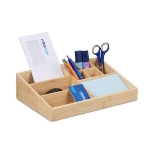Relaxdays ORGANIZÉR Přírodní bambus 9 přihrádek 9x33x21 cm obraz