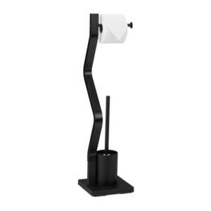 Relaxdays WC-SOUPRAVA Černá volně stojící ocel 75 cm obraz