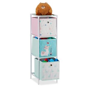 Relaxdays REGÁL Vícebarevný dětský 3-boxy lama obraz