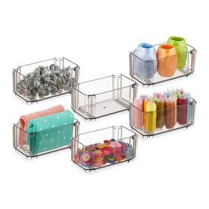 Relaxdays ORGANIZÉR hnědý 6dílný-set do zásuvky plast obraz