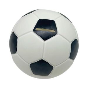 Relaxdays POKLADNIČKA Černá Bílá Fotbal 15 cm obraz