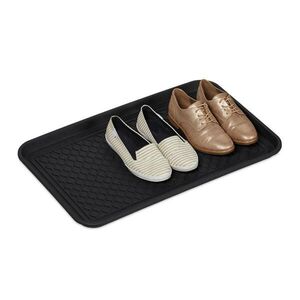 Relaxdays TÁC Černá polypropylen s profilem na boty 60x40 cm obraz