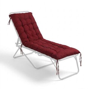Relaxdays PODSEDÁK Červený prošívaný s vázacími pásky 160x50 cm obraz