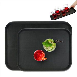 Relaxdays PODNOS Černý 2dílný-set protiskluzový 46x35 cm obraz