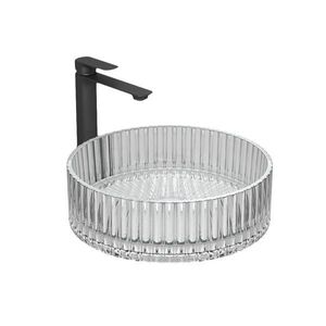 EMKE UMYVADLO na desku, sklo, bílá, Ø42/14 cm obraz