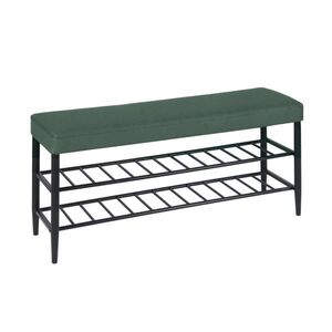 Relaxdays LAVICE Zelená umělá kůže 2 police na boty 100 cm obraz