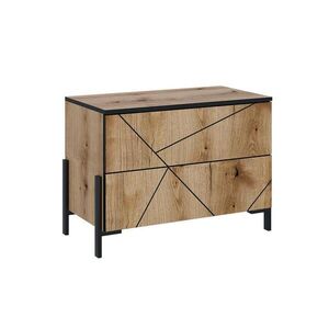 Vicco NOČNÍ STOLEK Hatto Dub 78 x 55.2 cm se 2 zásuvkami obraz