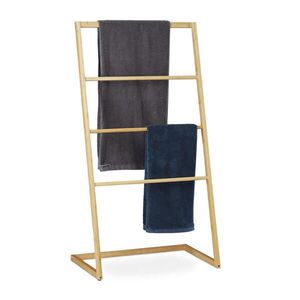 Relaxdays STOJAN Přírodní bambus volně stojící 4-příčkový 110 cm obraz