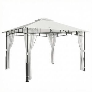 Outsunny PAVILON kovový polyester černý obraz