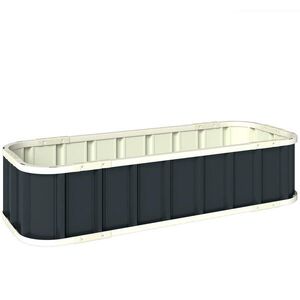 Outsunny VYŠŠÍ ZÁHON Pozinkovaná ocel, plast, tmavě šedá, 136/52/31 cm obraz