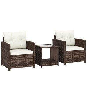 Outsunny BISTRO set 3dílný PE ratan ocel krémově bílý obraz