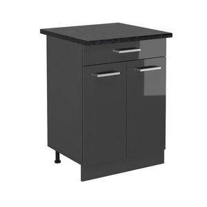 Vicco SPODNÍ SKŘÍŇKA KUCHYŇSKÉ LINKY R-Line Antracitový vysoký lesk 60 cm , PD Antracit obraz