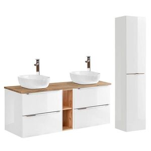 Petits-meubles KOUPELNOVÝ NÁBYTEK 140.4cm duben 2er-Set Bílá obraz