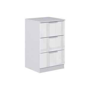 Vicco NOČNÍ STOLEK Fino Bílá vysoký lesk 37.6 x 61.8 cm se 3 zásuvkami obraz