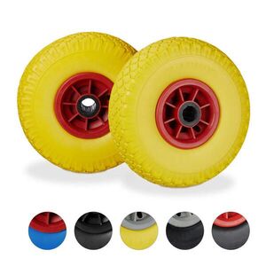 Relaxdays KOLO Žluto-červené 2ks-set 26 cm obraz