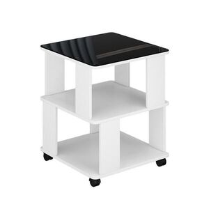 Vicco KONFERENČNÍ STOLEK Velito Bílá/černá 50 x 50 cm obraz