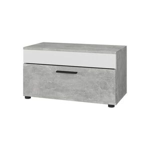 Vicco SKŘÍŇKA DO OBÝVACÍHO POKOJE Berno Beton/bílá 70.8 x 38.9 cm s výklopnými dveřmi obraz