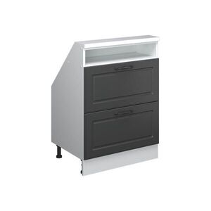 Vicco KUCHYŇSKÁ SKŘÍŇKA POD ŠIKMOU STŘECHU R-Line Antracitový venkovský dům 60 cm se 2 zásuvkami obraz