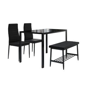 Vicco JÍDELNÍ SET Grand Černá 120 x 70 cm 4dílná sada obraz