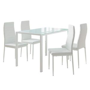 Vicco JÍDELNÍ SET Grand Bílá 120 x 75 cm se 4 židlemi obraz