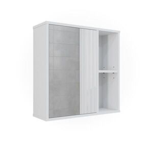 Vicco KOUPELNOVÁ SKŘÍŇKA SE ZRCADLEM Leano Bílá 60 x 60 cm obraz