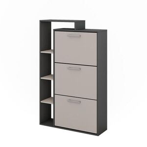 Vicco VÝKLOPNÍK NA BOTY Orlando Antracitová/béžová 80 x 128.3 cm se 3 přihrádkami obraz