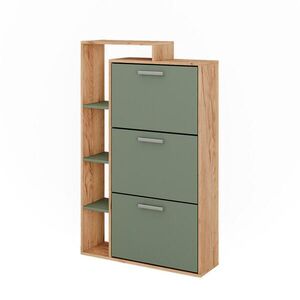 Vicco VÝKLOPNÍK NA BOTY Orlando Dub Goldkraft/zelená 80 x 128.3 cm se 3 přihrádkami obraz