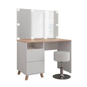 Vicco TOALETNÍ STOLEK Karen Bílá/Artisan 110 cm se stoličkou a pohádkovými světly LED obraz