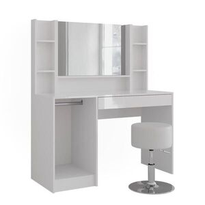 Vicco TOALETNÍ STOLEK Sherry Bílá/bílý vysoký lesk 119.8 cm 5 dílů obraz