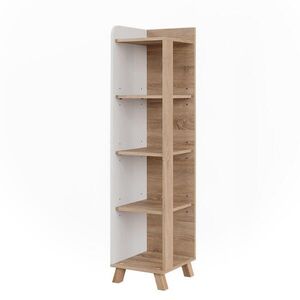 Vicco KOUPELNOVÁ POLIČKA Karen Sonoma/bílá 30 x 128 cm se 4 přihrádkami obraz