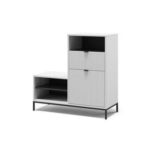 Vicco BOTNÍK S LAVICÍ Eliza Bílá 100 x 98.5 cm s dvířky a zásuvkou obraz